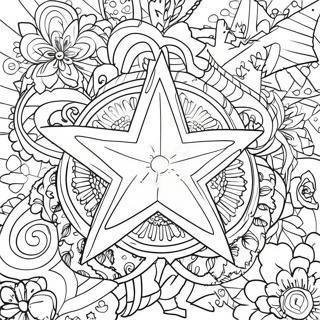 Pagina Para Colorear De Adorno Festivo En Forma De Estrella 59687-49556