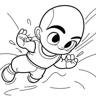 Pagina Para Colorear De Krillin En Accion 59827-49653