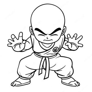 Pagina Para Colorear De Krillin En Accion 59827-49654