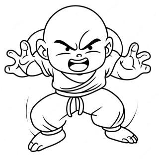 Pagina Para Colorear De Krillin En Accion 59827-49655