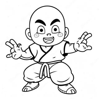 Pagina Para Colorear De Krillin En Accion 59827-49656