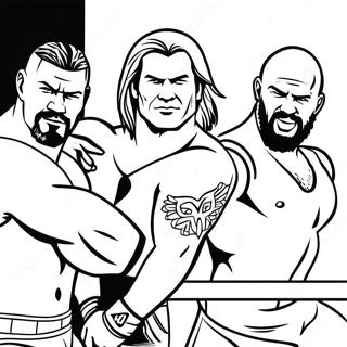 Superestrellas De Wwe En Accion Pagina Para Colorear 5985-4781