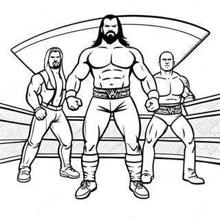 Superestrellas De Wwe En Accion Pagina Para Colorear 5985-4782