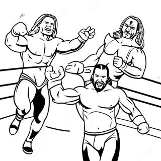 Superestrellas De Wwe En Accion Pagina Para Colorear 5985-4783