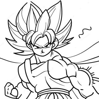 Pagina Para Colorear De Goku En Forma De Super Saiyan 59867-49678