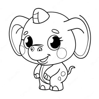 Pagina Para Colorear De La Linda Emily Elephant Peppa Pig 59917-49730