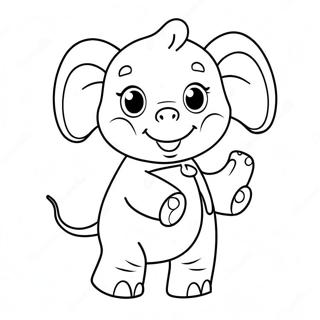 Pagina Para Colorear De La Linda Emily Elephant Peppa Pig 59917-49731