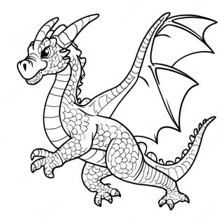 Pagina Para Colorear De Dragon De Tierra Majestuoso Volador 60057-49835