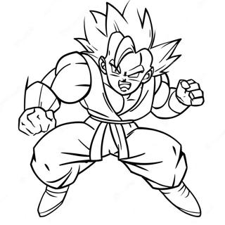 Pagina Para Colorear De Gohan En Pose De Accion De Super Saiyan 60107-49894