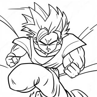 Pagina Para Colorear De Gohan En Pose De Accion De Super Saiyan 60107-49896