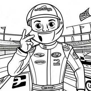 Pagina Para Colorear De Kyle Larson En El Podio 60227-49974