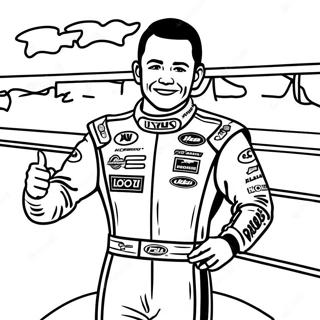 Pagina Para Colorear De Kyle Larson En El Podio 60227-49975