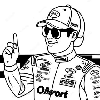 Pagina Para Colorear De Kyle Larson En El Podio 60227-49976