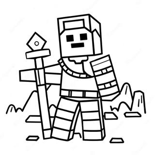 Guardián De Minecraft Páginas Para Colorear