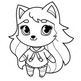 Chica Bonita Lobo Gacha Life Pagina Para Colorear 60296-50027