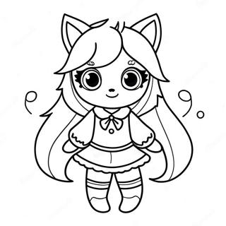 Chica Lobo Linda Gacha Life Pagina Para Colorear 60297-50060