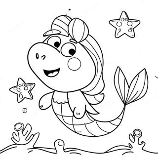 Peppa Pig Sirena Páginas Para Colorear