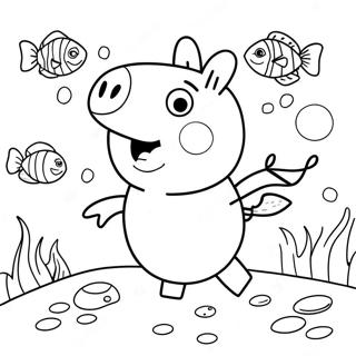 Pagina Para Colorear De Aventura Submarina De Peppa Pig 60357-50077