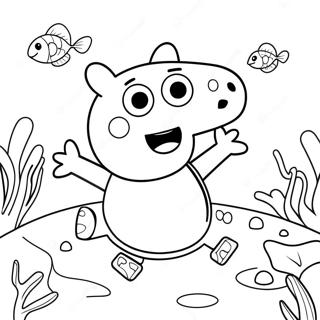 Pagina Para Colorear De Aventura Submarina De Peppa Pig 60357-50078