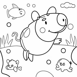 Pagina Para Colorear De Aventura Submarina De Peppa Pig 60357-50079