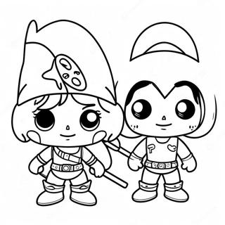 Pagina Para Colorear De Personajes Lindos De Funko Pop 6035-4821