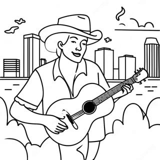 Pagina Para Colorear Del Festival De Musica Country En Nashville 60387-50101