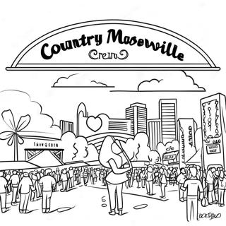 Pagina Para Colorear Del Festival De Musica Country En Nashville 60387-50104