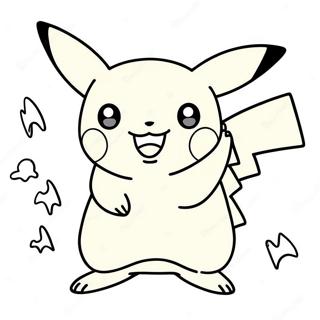 Pagina Para Colorear De Pikachu Chispeando Con Energia 60477-50175