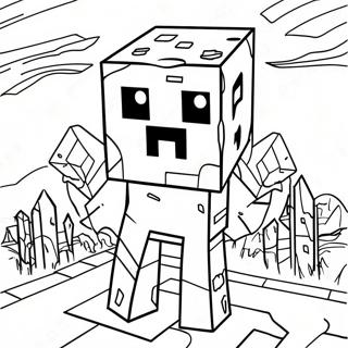 Pagina Para Colorear De Ghast De Minecraft 60486-50179