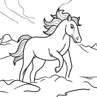 Caballo Brincador Páginas Para Colorear