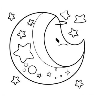 Pagina Para Colorear De Luna Y Estrellas Caprichosas 60647-50312