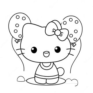 Pagina Para Colorear De Hello Kitty Con Globos 6065-4848