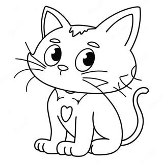 Pagina Para Colorear De Siren Head Y Gato De Dibujos Animados 60666-50322