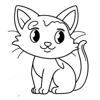 Pagina Para Colorear De Siren Head Y Gato De Dibujos Animados 60666-50324