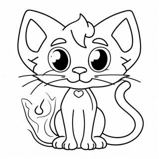 Pagina Para Colorear De Siren Head Aterrador Con Gato De Dibujos Animados 60667-50325