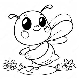 Pagina Para Colorear De Abeja Linda Recolectando Miel 60677-50333