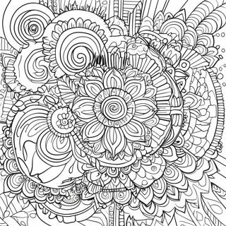 Pagina Para Colorear De Mandala De Ilusion Psicodelica 60706-50350