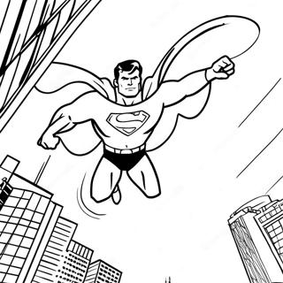 Pagina Para Colorear De Superman Volando En Accion 60717-50358