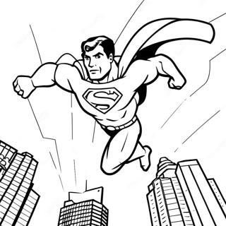 Pagina Para Colorear De Superman Volando En Accion 60717-50359