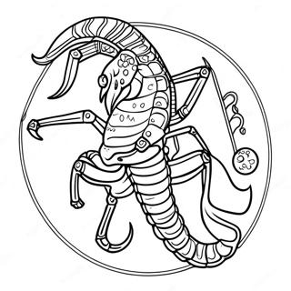 Pagina Para Colorear Del Signo Zodiacal Escorpio 60816-50439