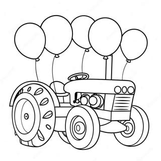 Feliz Cumpleaños Tractor Páginas Para Colorear