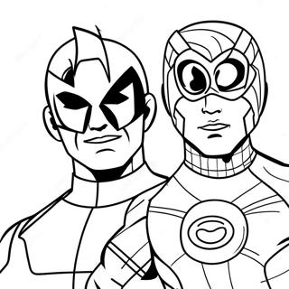 Capitán Man Y Kid Danger Páginas Para Colorear