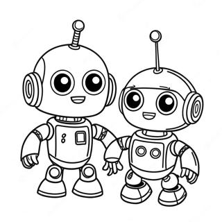 Pagina Para Colorear De Los Adorables Robots De La Pelicula 61017-50598