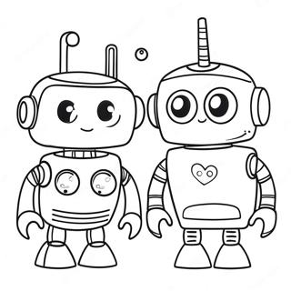 Pagina Para Colorear De Los Adorables Robots De La Pelicula 61017-50599