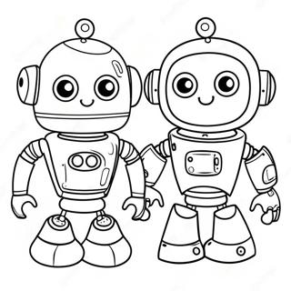 Pagina Para Colorear De Los Adorables Robots De La Pelicula 61017-50600