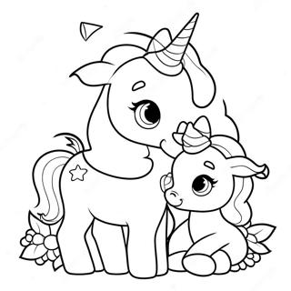 Unicornios Bebés Páginas Para Colorear