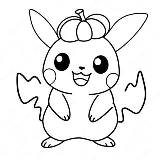 Pagina Para Colorear De Pikachu Vestido De Calabaza 6115-4885