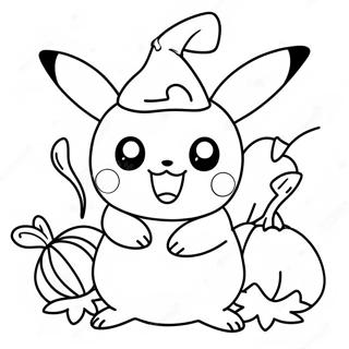 Pagina Para Colorear De Pikachu Vestido De Calabaza 6115-4886