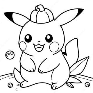 Pagina Para Colorear De Pikachu Vestido De Calabaza 6115-4887