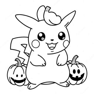 Pagina Para Colorear De Pikachu Vestido De Calabaza 6115-4888